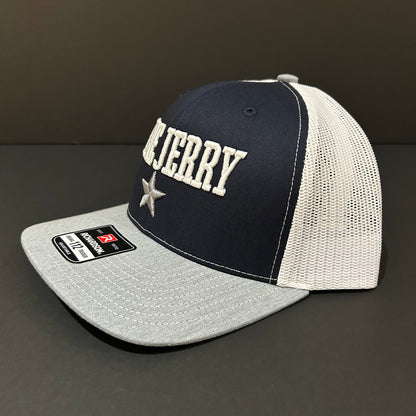 FIRE JERRY navy, grey and white trucker hat