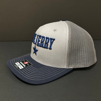 FIRE JERRY Grey and navy trucker hat